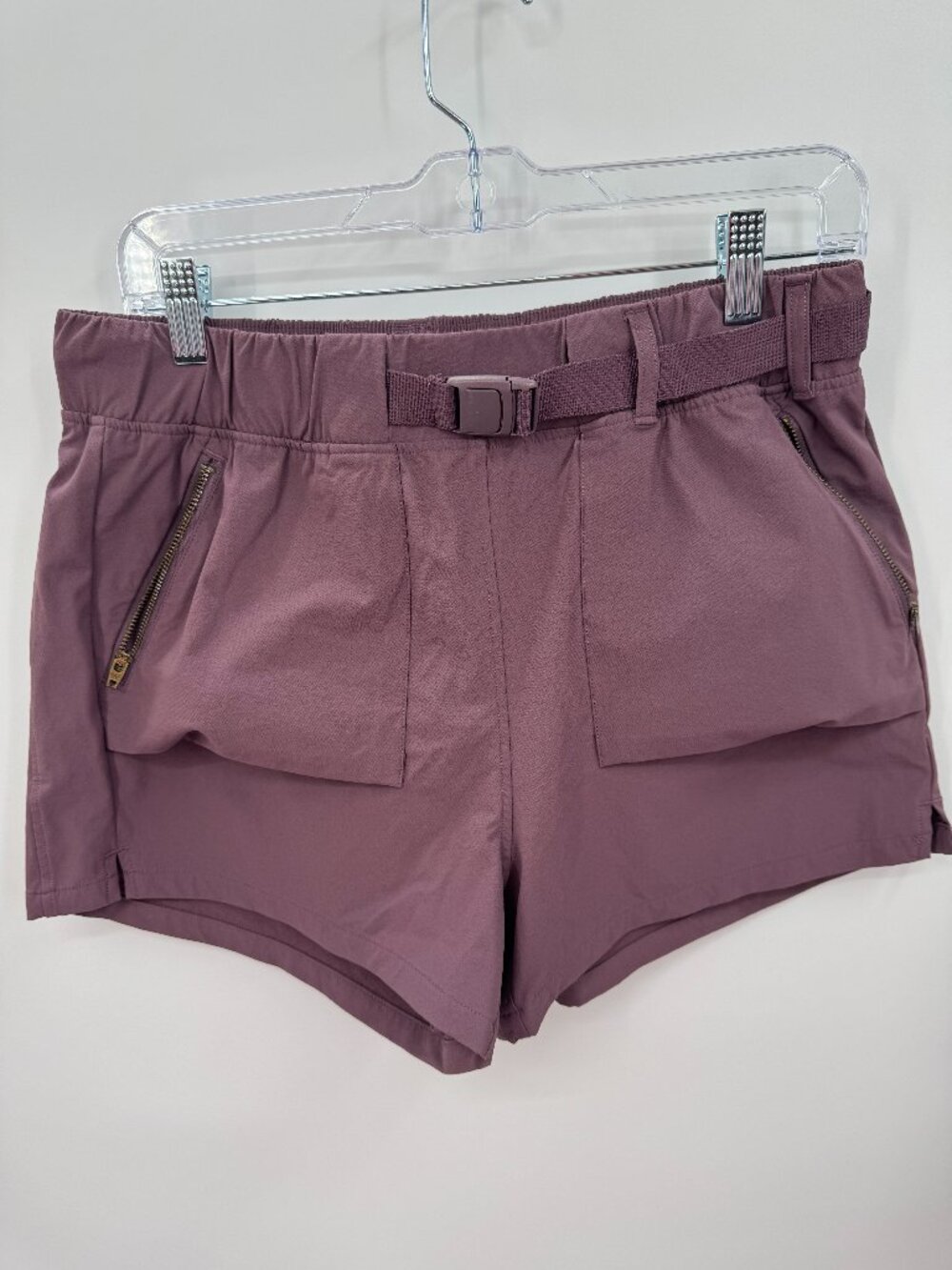 CRZ YOGA Belted Hiking Cargo Shorts Mauve Purple Women's Size M (8/10)
